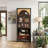 71.9"H × 31.5"W 5-Tier Solid Wood Display Bookcase With Glass Doors