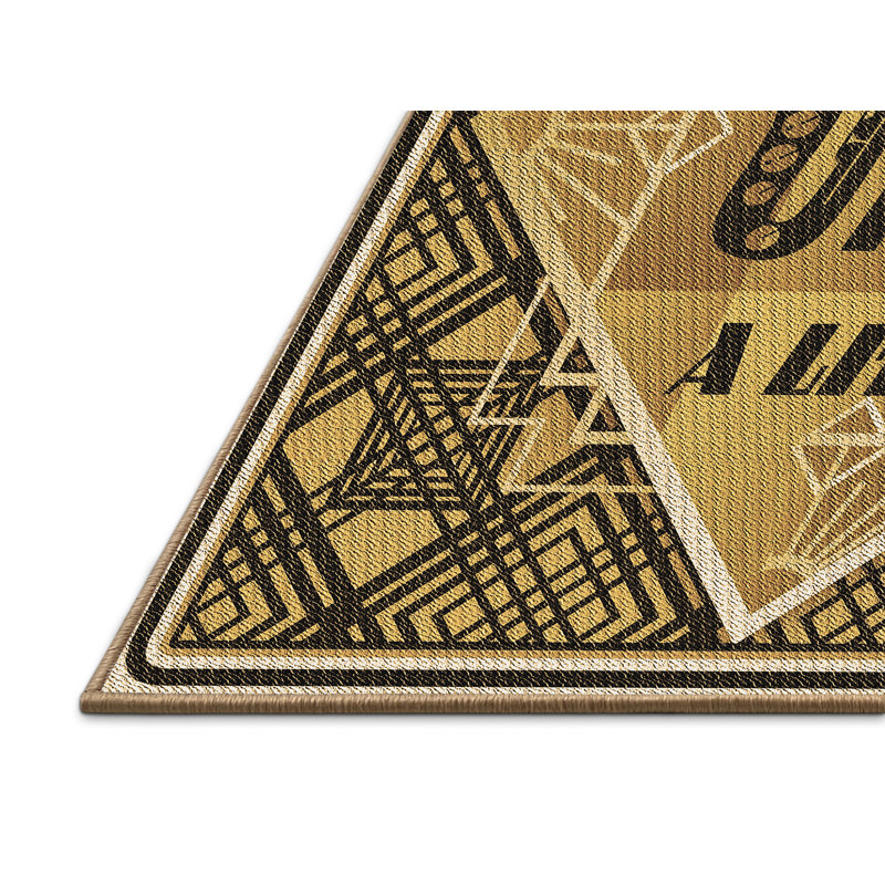 Tapis brun à motif géométrique Satrogan, Rectangle 7 pi x 10 pi