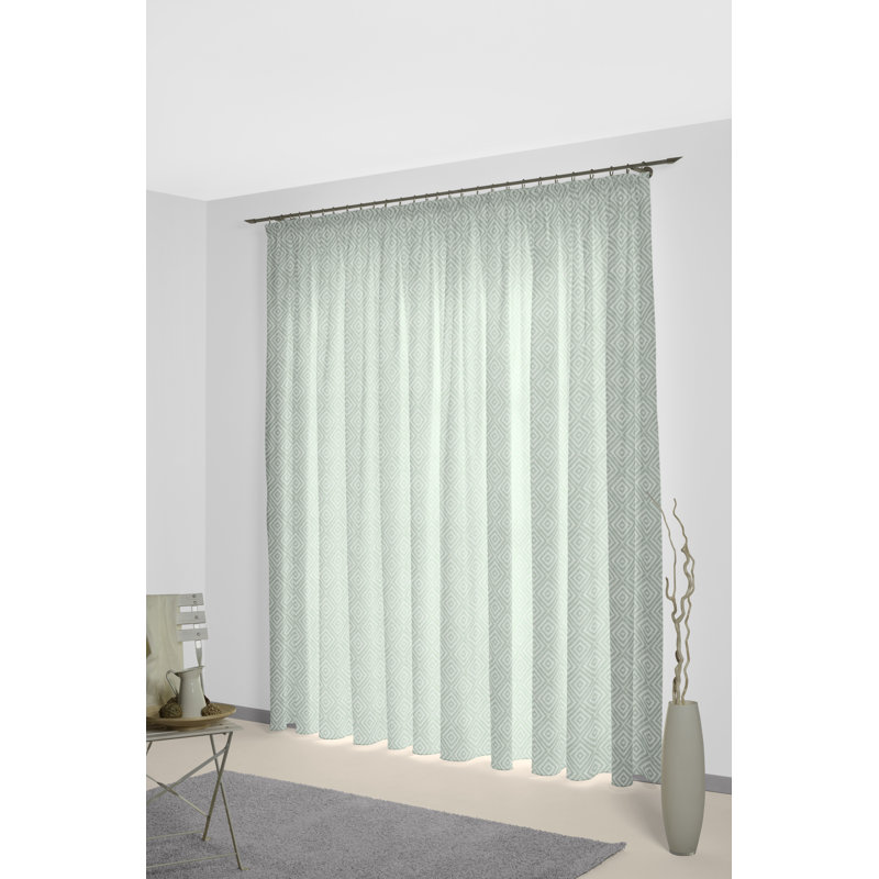Abha Room Darkening Curtains Panel, Green, 175cm H x 132cm W