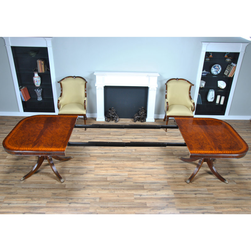 Extendable Mahogany Solid Wood Dining Table