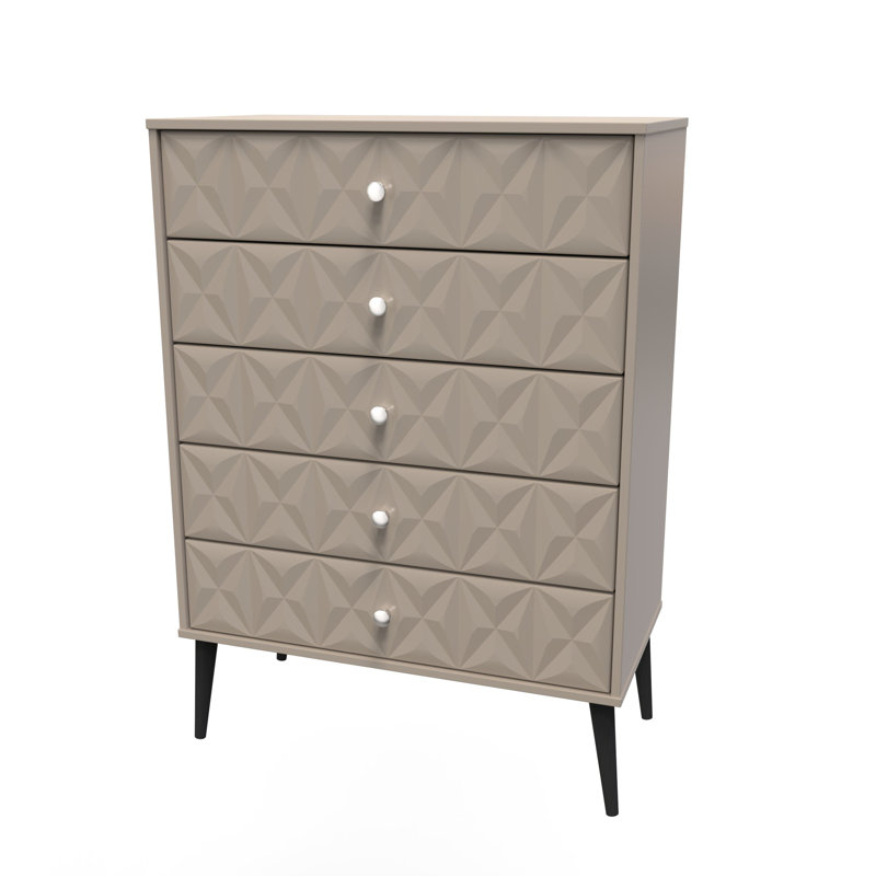 Carnlea 5 Drawer Chest (Ready Assembled), Brown