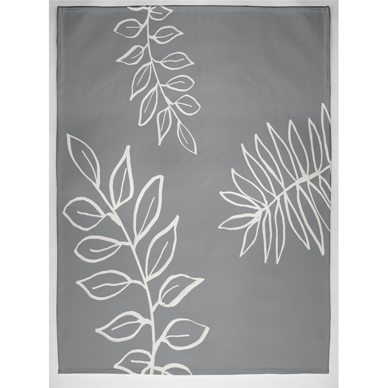 Tiernan Plain Weave / Muslin Throw Blanket, Grey
