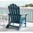 Adirondack Chair, Outdoor Oversized Patio Chair Fire Pits Chair,Lake Blue-2076355647
