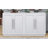 Hilaire 4-Door Sideboard Buffet Cabinet with Adjustable Shelves, Large Storage Space and Silver Handles - Ideal for Kitchen, Dining Room and Living Room-1992738333