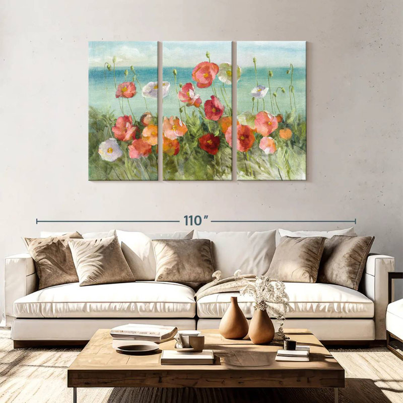 Harnek Coastal Poppies Light, H 48 po x l 74 po