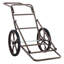Chariot de chasse pliable monobloc en acier et fer, capacité de 227 kg (500 lb), dimensions : 126 x 65 x 95 cm (49,61 x 25,59 x 37,4 pouces), noir avec grandes roues en caoutchouc.