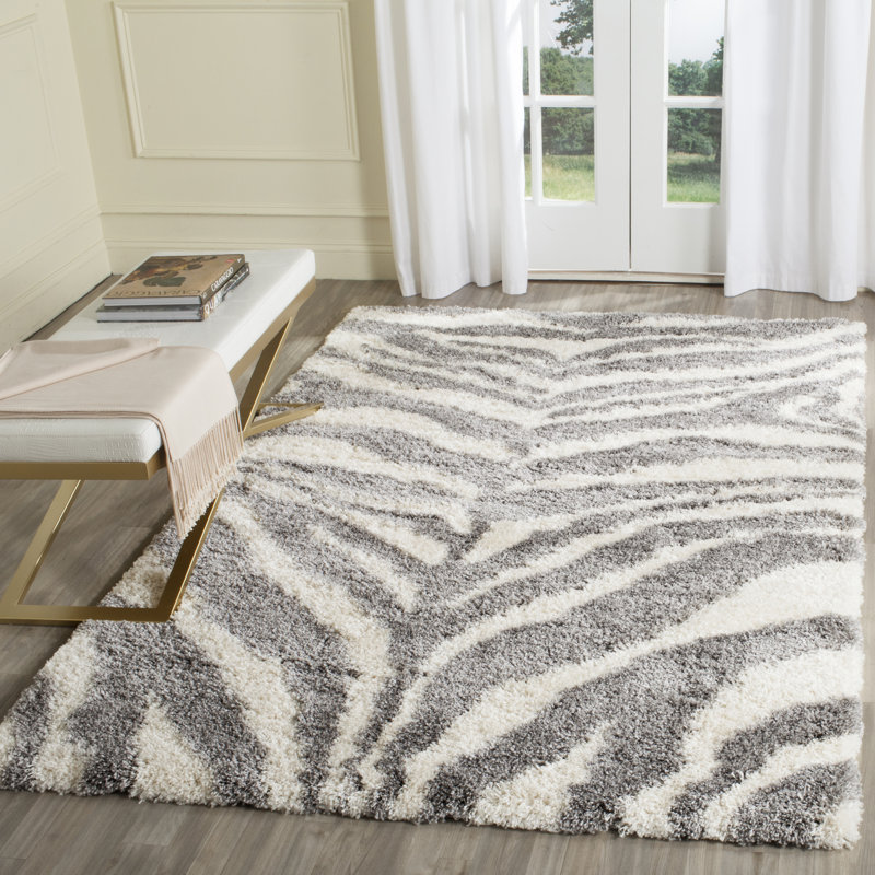 Laplaigne Shag Performance Animal Print Rug, Rectangle 5'1" x 7'6"
