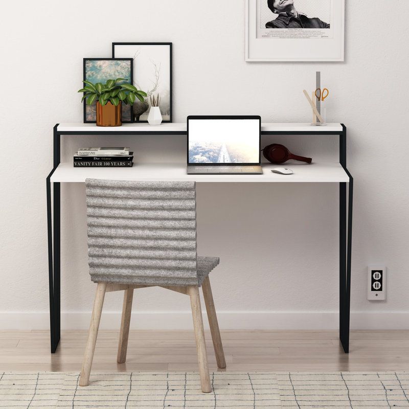 Modern Leaning Desk, White