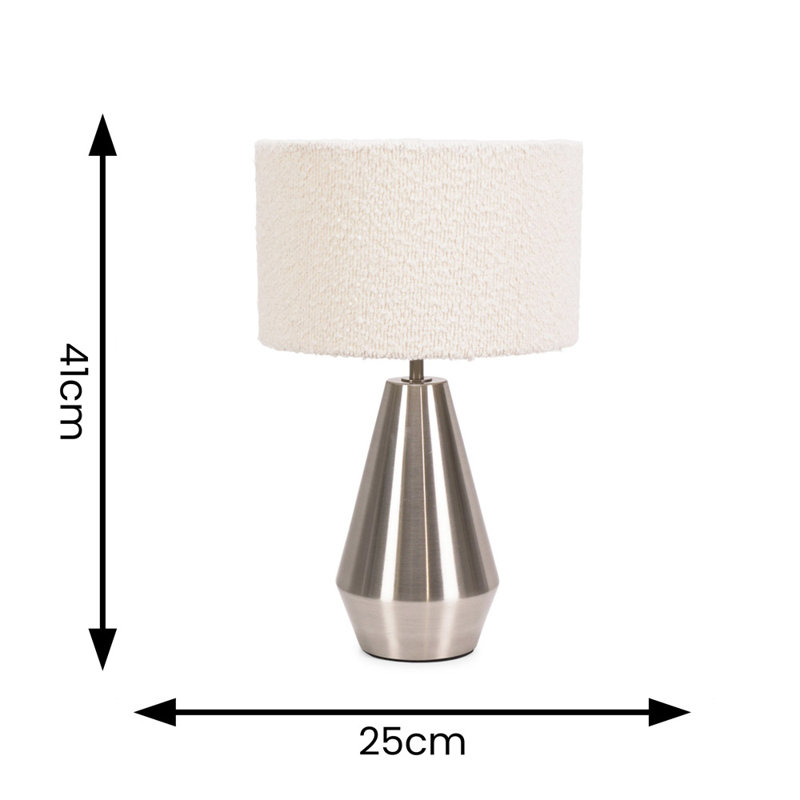 Metal Table Lamp, Silver