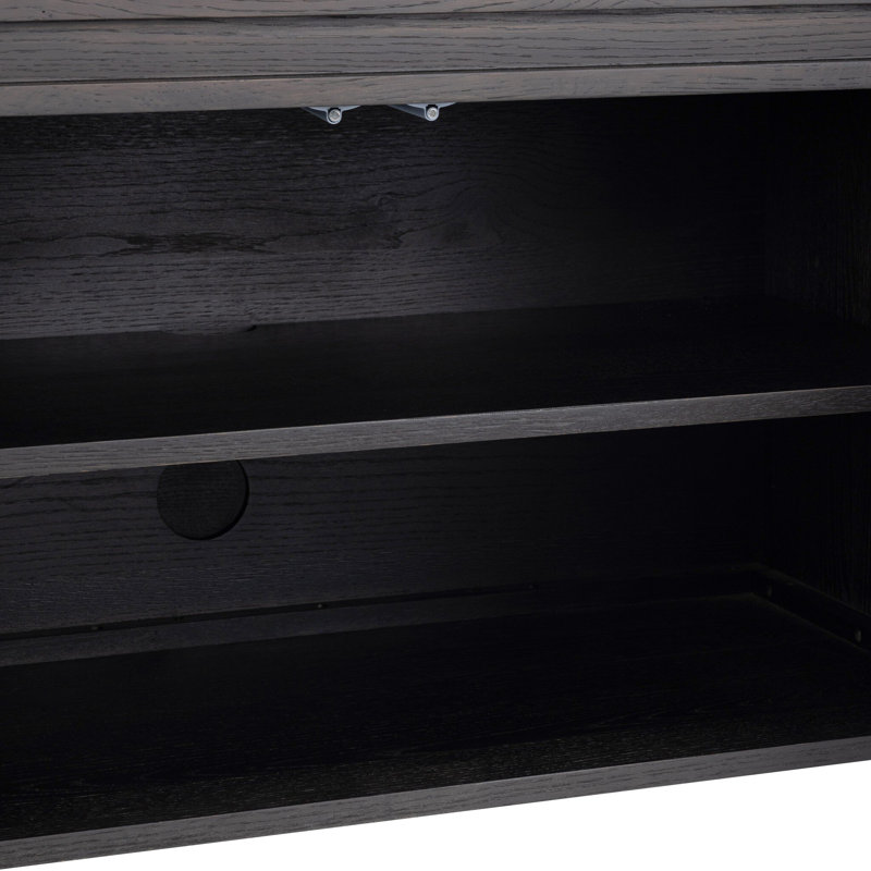 Chalmers Media Console-Weathered Oak, Weathered Oak