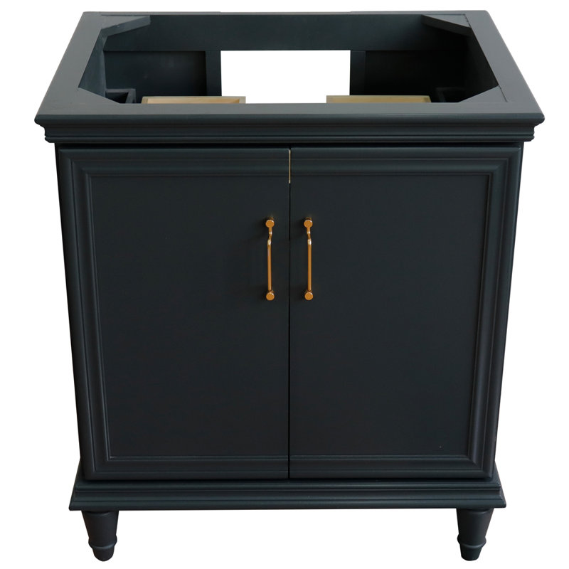 Meuble-lavabo simple 30 po avec base seulement, Gris foncé
