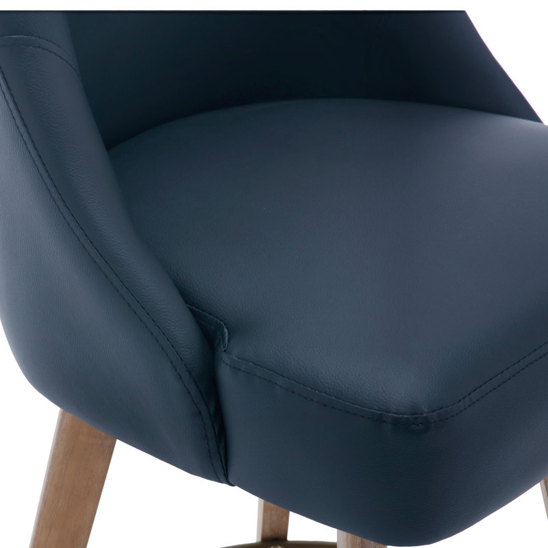 Tabouret de comptoir pivotant 26 po Kishmat, Bleu