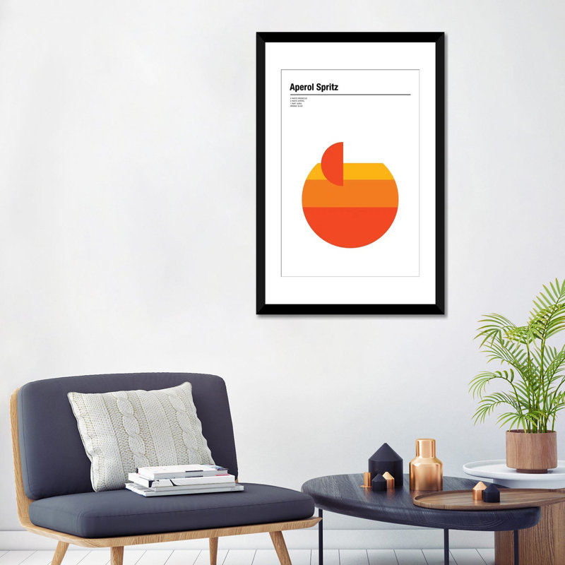 « aperol spritz », impression sur toile, Toile tendue, Blanc, H 32 po x l 24 po x P 1 po
