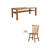 Simple Rectangular Solid Wood Dining Table Sets-110582320