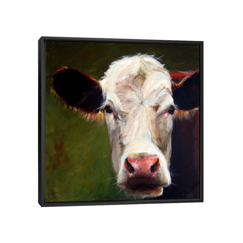 « frances », reproduction sur toile, H 18 po x l 18 po x P 1,5 po, Toile avec cadre noir, Pas de tapis