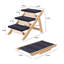 Escalier 3 marches en bois pour animaux de compagnie - Rampe pliable 2 en 1 pour chiens de taille moyenne, pouvant supporter jusqu'à 150 lb
