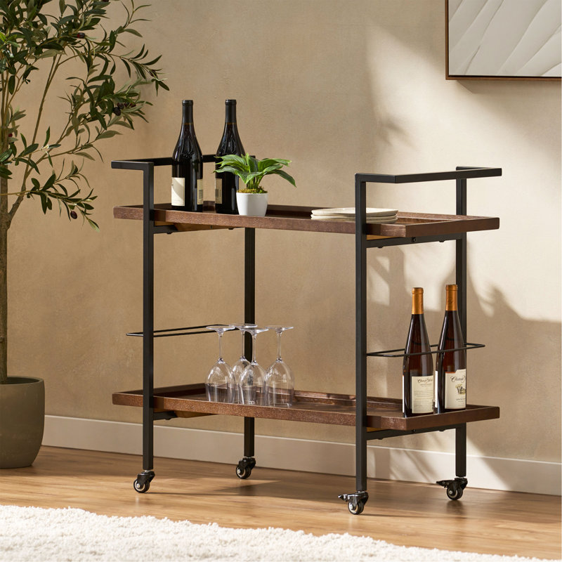 Versatile And Stylish Bar Cart For Organizing And Displaying