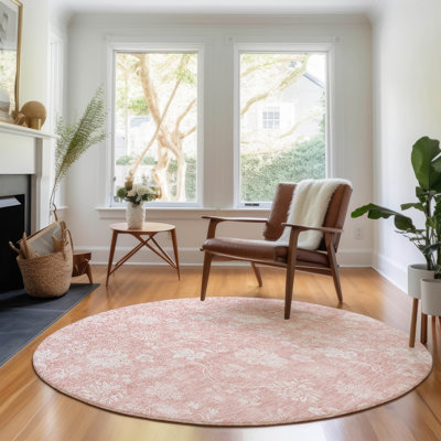 Premium Machine Washable Prisco Pink Rug