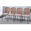 Chaise de salle à manger Leg, orange et sennit, ensemble de 4, chaise de salle à manger