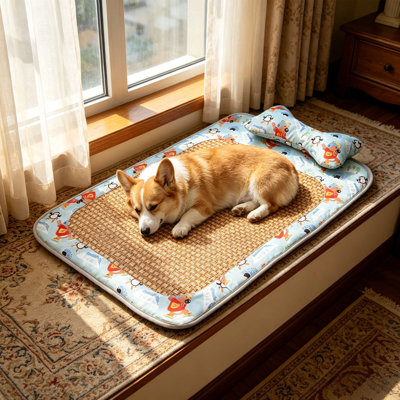 Tapis en rotin lavable pour tapis de chenil 25,6 x 19,7 x 1,2 po
