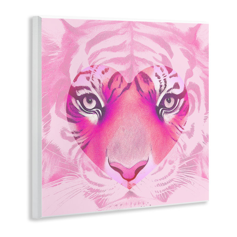 «Pink Heart Tiger Face» par Daphne Polselli