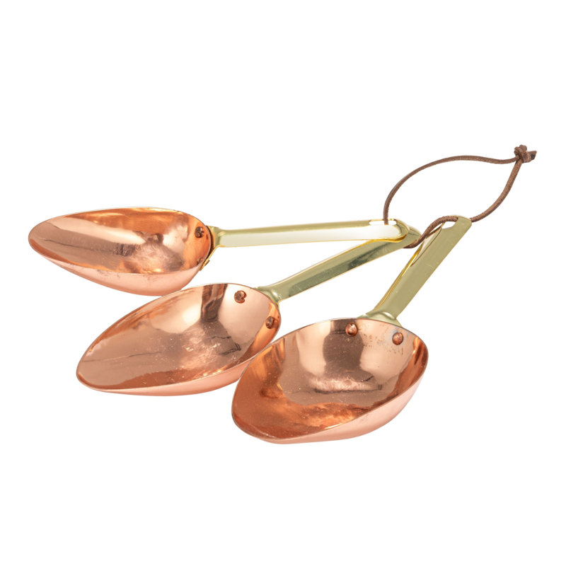 Stainless Steel Scoops With Leather Tie