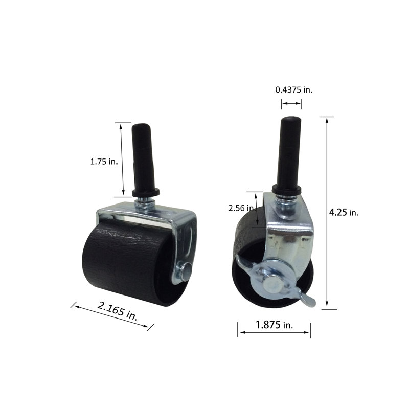 Bed Frame Casters (2 Locking & 2 Non-Locking)