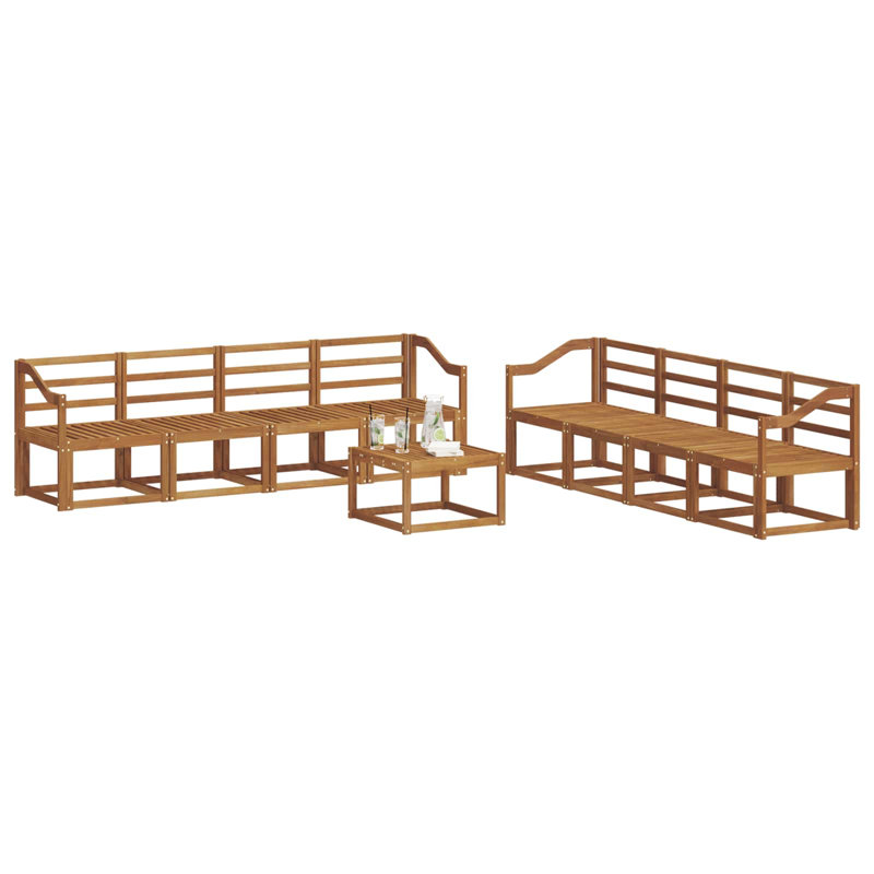  Outdoor Sofa Set 9 Pcs Solid Acacia Wood Garden Terrace Seating Modern