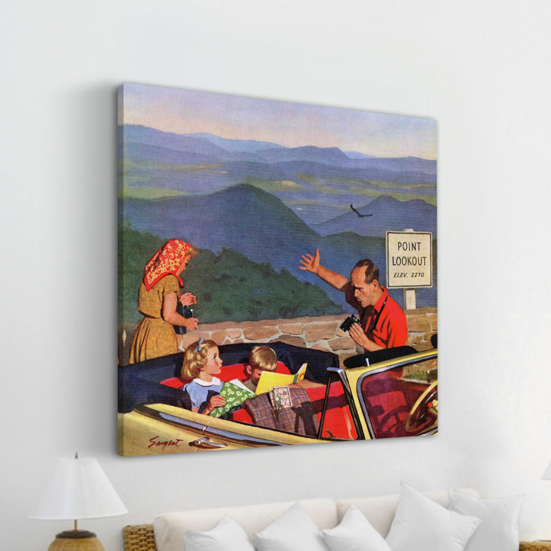 Lookout Point by Richard Sargent - Wrapped Canvas Painting, 46 cm H x 46 cm W