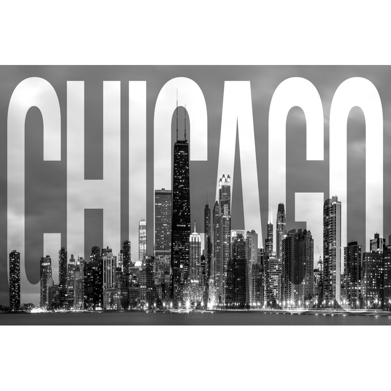 «Traycen Chicago Skyline», impression transparente sur toile par Circle Capture Print, H 24 po x l 36 po