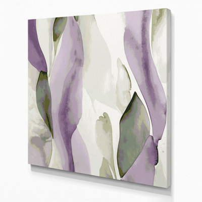 Abstrait aquarelle 23, art mural sur toile grise