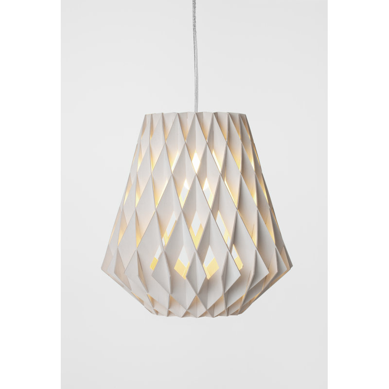 Lampe en bouleau naturel 11,8 po Pilke, Teinte blanche