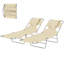 Ensemble de deux chaises longues pliantes