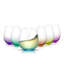 Verres à vin de couleur JoyJolt Hue, 15 oz