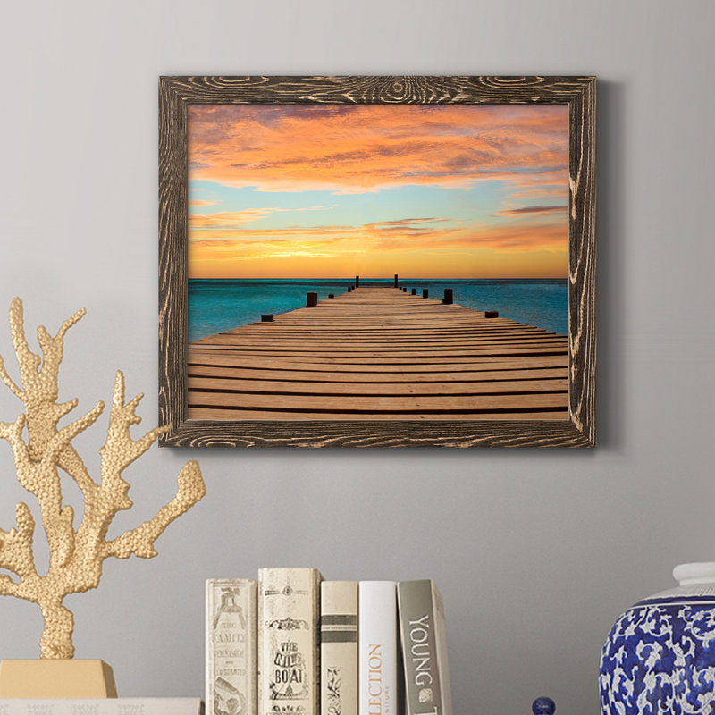 «Aruba Sundown», reproduction d'impression sur toile, H 20 po x l 17 po x P 1,5 po, Noyer