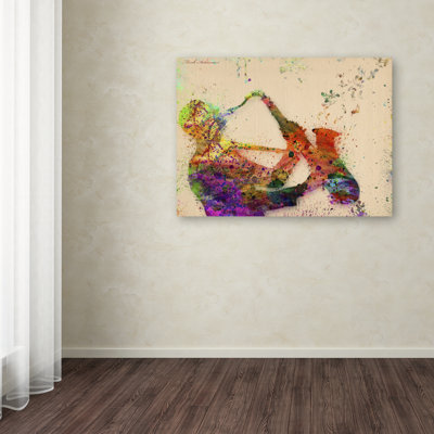 « saxophoniste », impression sur toile tendue