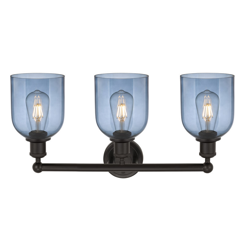 Allysson 3 - Light Dimmable Vanity Light, Oil Rubbed Bronze, Princess Blue