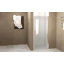 Porte de douche pivotante 35 à 34 po x 72 po, cadre en aluminium, demi-cadre, verre trempé de 1/4 po (6 mm)