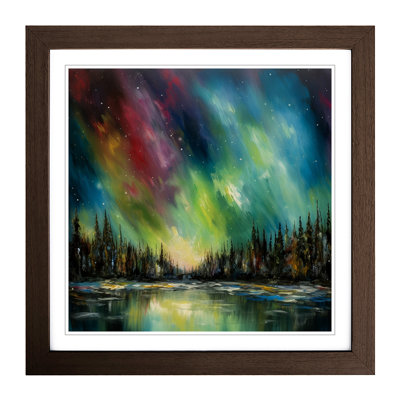 Northern Lights Impressionism - Framed Print