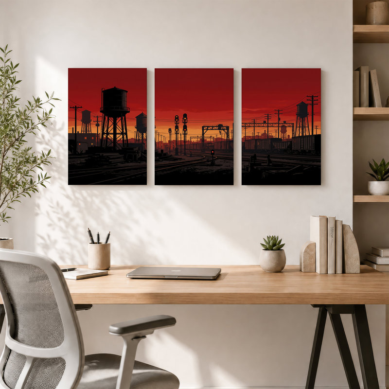 Ensemble d'art mural sur toile 3 tours, H 24 po x l 16 po x 3 pièces