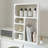 23.62"Minimalist White Multi-compartment Wall-mounted Storage Cabinet, Wall Hanging & Desktop Organizer Shelf