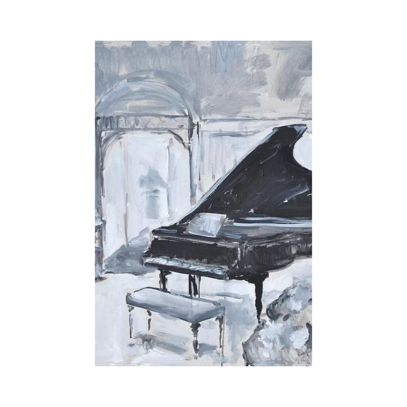 Peaceful Piano 1 Piece Wrapped Canvas Wall Art, 66.04 cm H x 45.72 cm W x 3.175 cm D