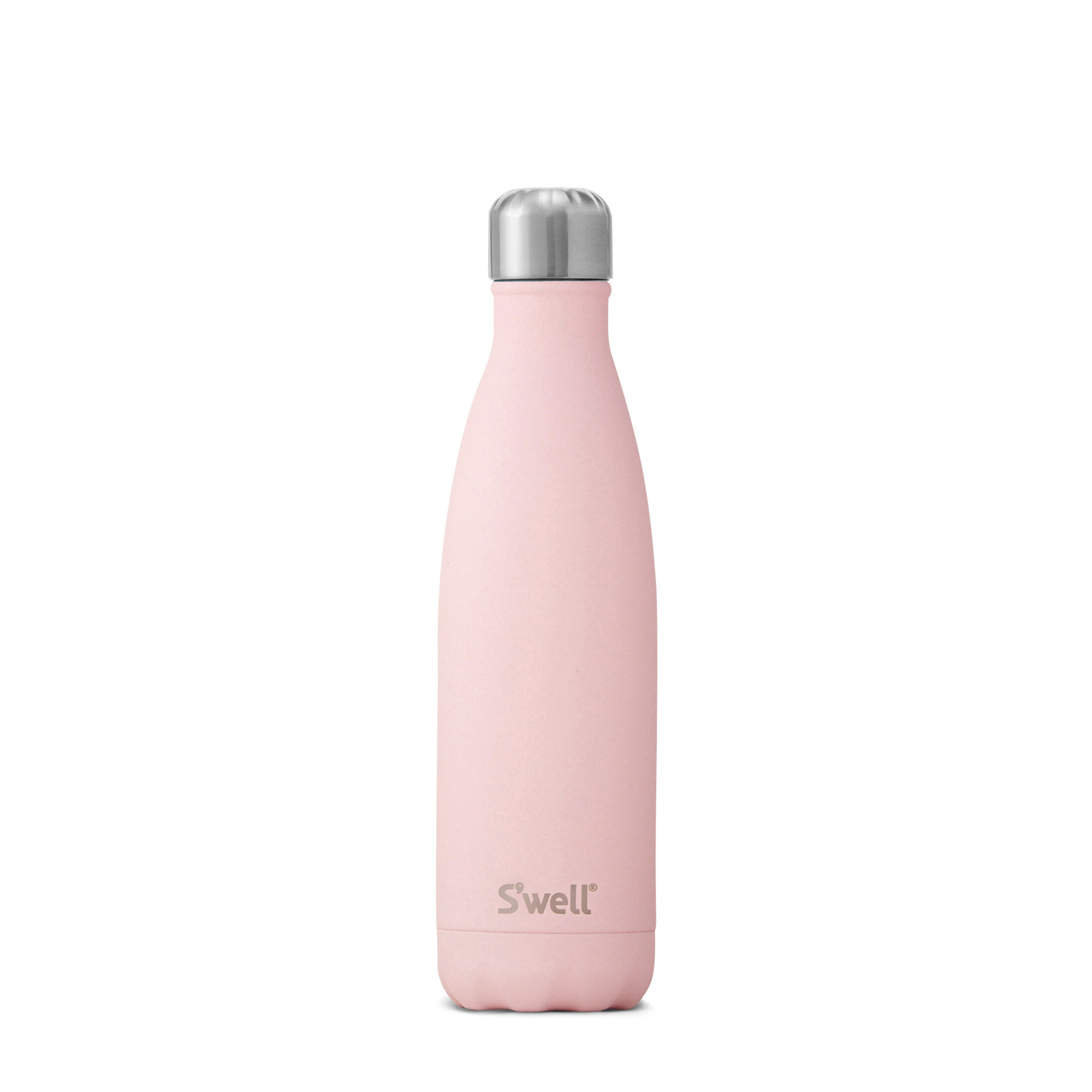 S'well Stainless Steel Triple-Layered Vacuum-Insulated Water Bottle, Pink Topaz, 17.oz