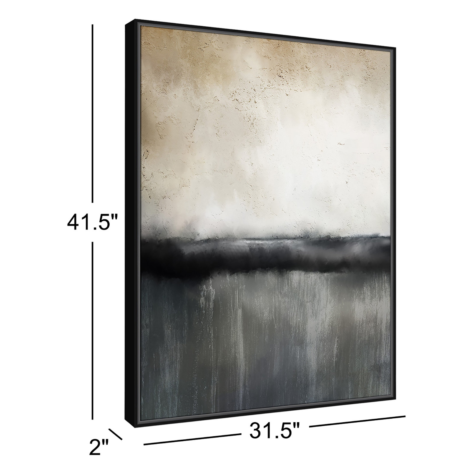 Sunset by Kimberly Allen Print, Picture Framed Canvas, 41.5" H x 31.5" W, Black