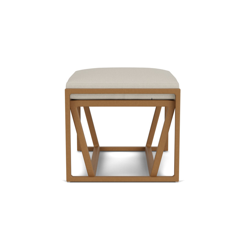 Summit Outdoor Ottoman, Hickory, Fife Fog
