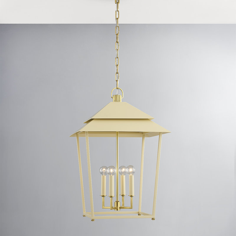 NATICK 4 LIGHT LANTERN, 31" H x 18" W x 18" D, Aged Brass