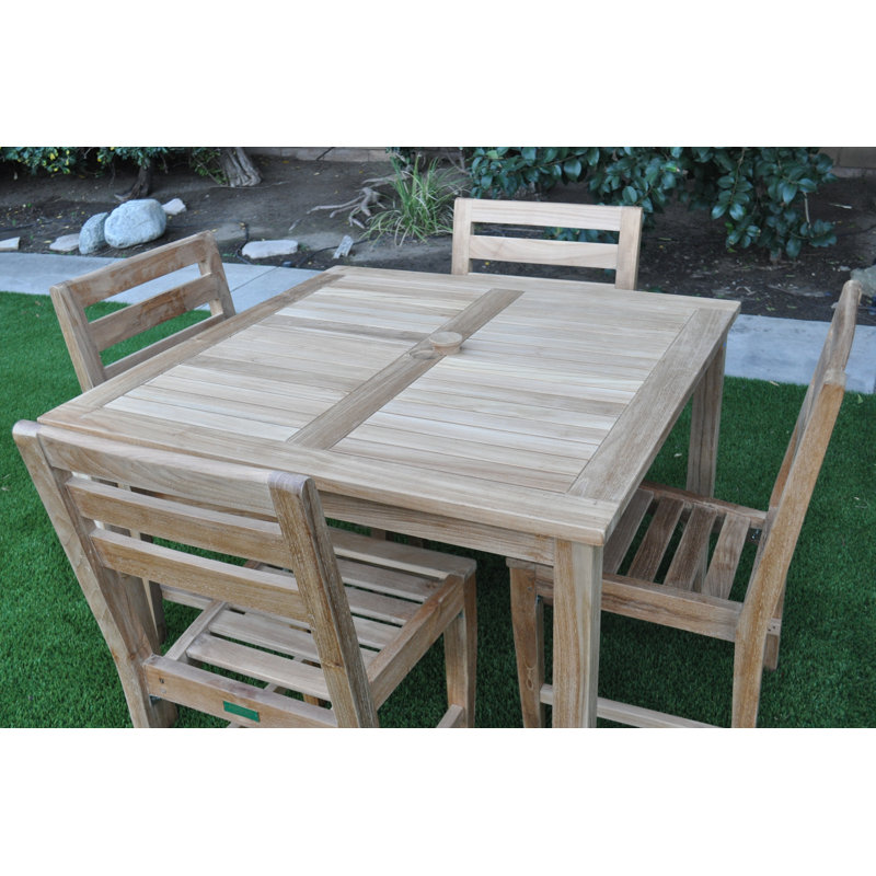 Krause Outdoor 5 - Piece Teak Dining Set