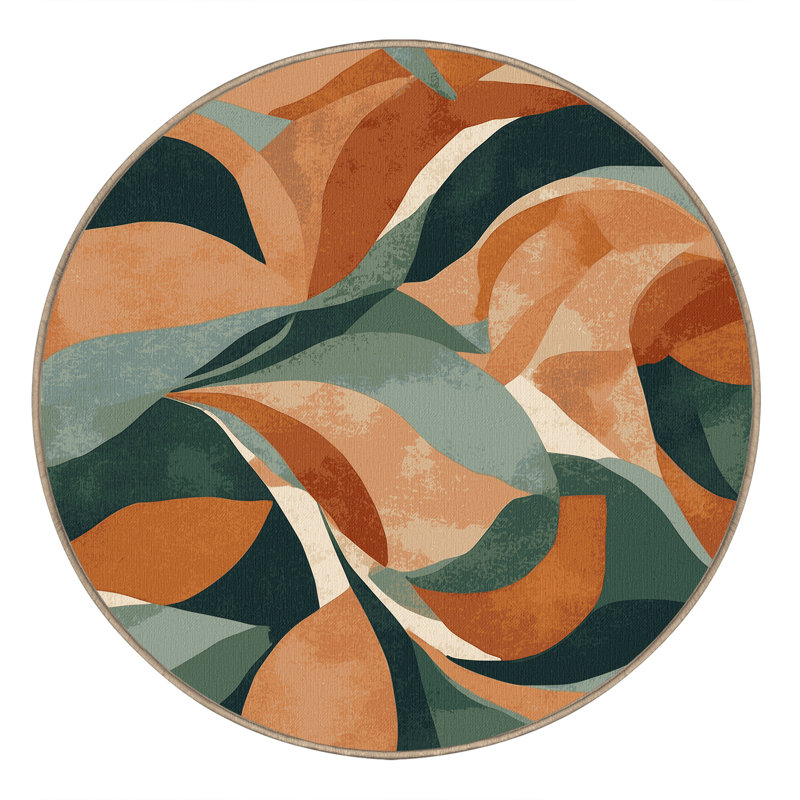 Terracotta Trail Rug, Round 4'