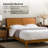 Johannes Mid-Century Modern Platform Bed With Storage Headboard And USB Ports-918606939