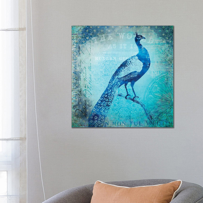 Peacocks Journey by Andrea Haase - Gallery-Wrapped Canvas Giclée on Canvas, No Frame, 66.04 cm H x 66.04 cm W